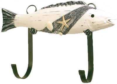 HS Wooden Fish Nautical Hanger