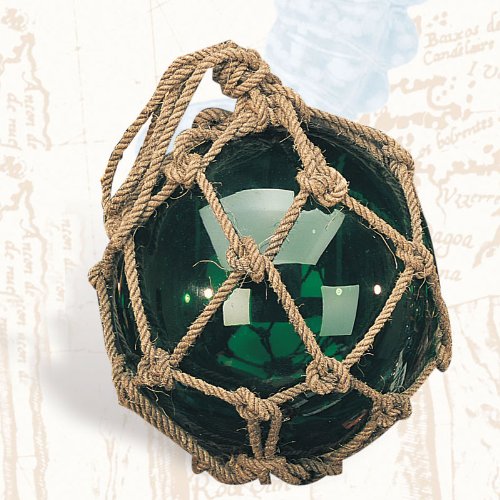 HS 10" Green Glass Buoy Float w/Rope
