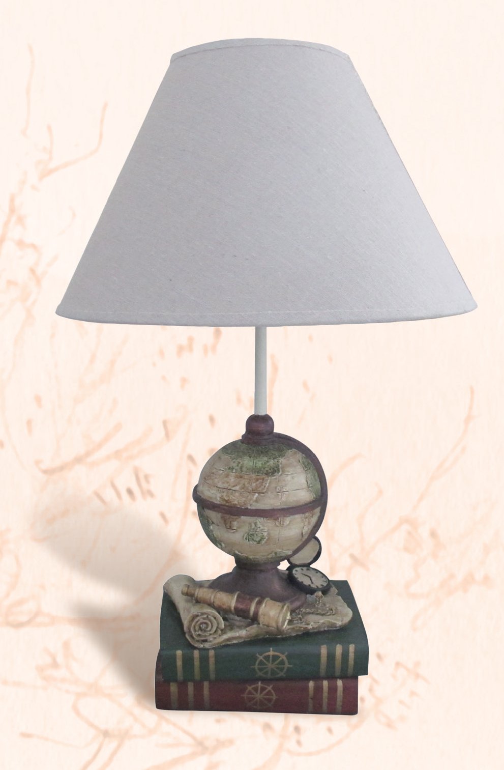 Globe & Book Table Lamp