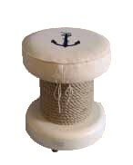 HS Stool w/Anchor & Fishermans's Rope - DRH Nauticals