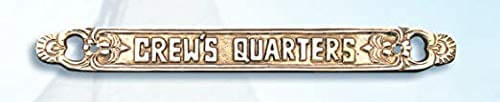 Brass Crew's Quarters Nautical Wall Plaque – Metal Sign - Antique Brass - Wall Art - Décor Accessories - Beach Theme - Sand Cast - Handcraft BrassBeach Decor,DRH,Home,Nautical Decor,Nautical Decorations,Nautical Home Decoration,Nautical Wall Decor,Ship De
