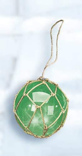 DRH - Green Nautical Glass Japanese Fishing Float - Glass Float Ball -  Bright Nautical Decor with Brown Roped Net - Hanging Decoration Nautical  Glass Buoy Gift for Art Lovers (8) : : Home