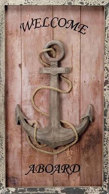 HS Welcome Aboard Wooden Anchor Plaque Anchor Bells,Anchor clocks,anchor mount,Anchors,Boat anchor,Brass anchor,Home,HS,Posters & Prints,Ships anchor,spreadr-hidden,Wood Anchor,wooden anchors
