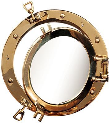 21" Polished Brass Nautical Porthole WindowAluminum porthole,brass porthole,Home,port hole,porthole clocks,porthole mirror,porthole window,Portholes,SH,ships porthole,spreadr-hidden,Wall-Mounted Mirrors,wooden porthole