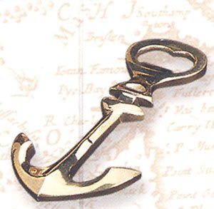 HS Brass Anchor Bottle Opener - DRH Nauticals