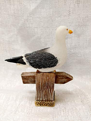 Seagull on Log with Welcome Arrow Figurine Sign - Coastal Beach - Ocean Perch Seagull Decor for HomeBeach Decor,Collectible Figurines,Home,Nautical Decor,Nautical Decorations,Nautical Home Decoration,Nautical Wall Decor,Ship Decor,spreadr-hidden,Tropical