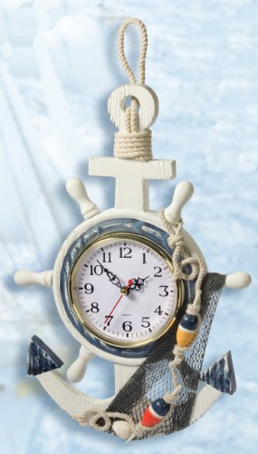 Decorative Nautical Wooden Anchor Clock - DRH Nauticals