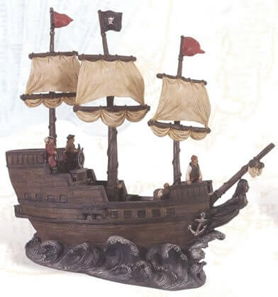 Polystone Pirate Ship 14" x 15"Beach Decor,Home,Nautical Decor,Nautical Decoration,Nautical Decorations,Nautical Home Decoration,Nautical Pirate,Pirate chest,Pirate Frame,Pirate ship,Pirate Treasure,Pirate Treasure box,Pirates,SH,Ship Pirate,spreadr-hidde