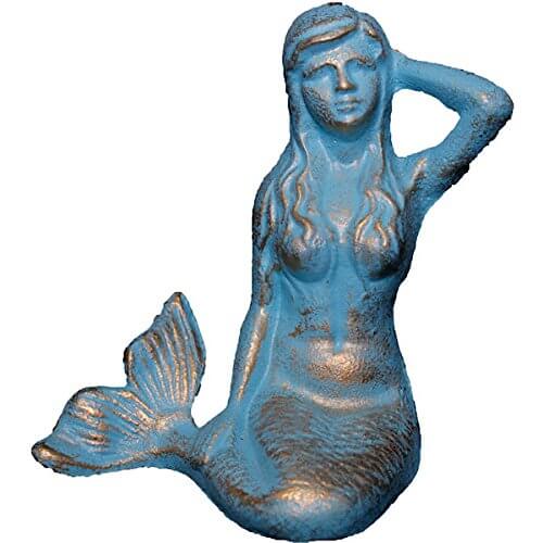 Cast Iron Antique Green Mermaid Sculpturecast iron mermaid,Home,HS,Mermaid Sculpture,mermaid statue,Mermaids,Polystone mermaid,Sculptures,spreadr-hidden