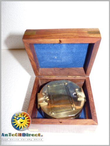 Solid Brass Brunton Pocket Style Compass W/ Wooden Box - Nautical CollectionBeach Decor,Brunton,Compasses,Nautical Decor,Nautical Decoration,Nautical Decorations,Nautical Home Decoration,Outdoors,spreadr-hidden,Tropical Items