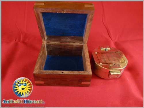 Solid Brass Brunton Pocket Style Compass W/ Wooden Box - Nautical CollectionBeach Decor,Brunton,Compasses,Nautical Decor,Nautical Decoration,Nautical Decorations,Nautical Home Decoration,Outdoors,spreadr-hidden,Tropical Items