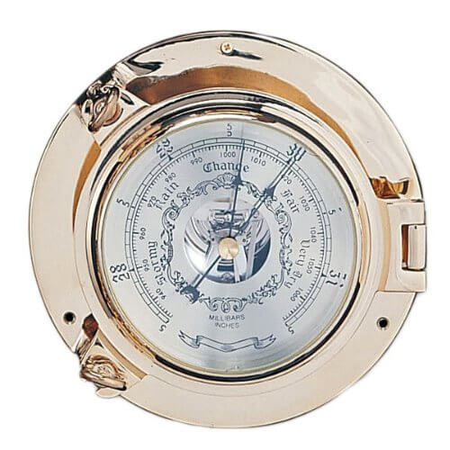 Nautical Tropical Imports 5.5 Inch Dia Solid Brass Porthole Wall Mount BarometerAluminum porthole,Barometers,Brass Barometer,Brass Barometers,brass porthole,Brass Ship clocks,Home,Life ring clock,Lifering clocks,Nautical Barometers,Nautical Clock,nautical