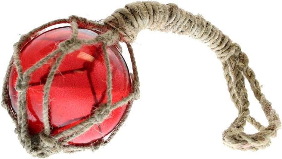 4" Red Glass Fishing Float - Sun Catcher - Nautical BuoyDecorative Fishing Floats,Fishing Floats,Hanging Ornaments,Home,RedSkyTrader,spreadr-hidden