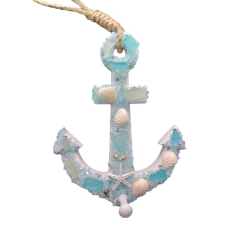 Set of 3 Nautical Wood Piling Decorations with Pelican and a Beautiful Anchor– Pier Posts for Coastal, Marine, or Nautical Decor - for Beach Home Decor - DRH Nauticals