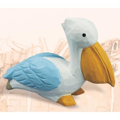 Pelican and Seagull Statue on Wood Pilings – Coastal Garden Decor, Nautical Bird Sculpture for Porch, Pool, Patio or Beach House - Marine Bird Sculpture Nautical Decor