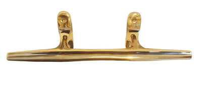 DRH Polished Brass Cleat - Safety Kits - Cleat Hook Accessories - for Hooks, Handle, Draw Pulls - Nautical Décor - Antique Brass Cleat - Bright Shine - 12” - DRH Nauticals