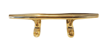 DRH Polished Brass Cleat - Safety Kits - Cleat Hook Accessories - for Hooks, Handle, Draw Pulls - Nautical Décor - Antique Brass Cleat - Bright Shine - 12” - DRH Nauticals