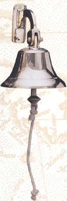 8" Polished Brass Bell w/ Bracket - DRH Nauticals