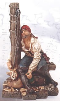 HS Pirate Leaning on Mast Nautical Figurine/Statue - DRH Nauticals