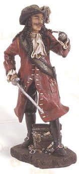 HS Captain Hook Pirate Nautical Figurine/Statue - DRH Nauticals