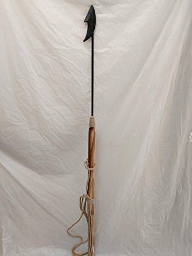 DRH Steel Tipped Harpoon - Distressed Solid Wood Nautical Decor - Fishing Spear with Metal Rod - Perfect Decorative Fishing Harpoon Spear Gift for Sailors (Tipped Fishing Harpoon) - DRH Nauticals