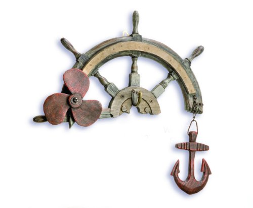 Ship's Wheel with Hook Decorative Wall Hanging - DRH Nauticals
