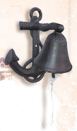 HS Rust Cast Iron Nautical Anchor Bell - DRH Nauticals