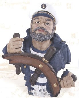 Captain Bust Nautical Sculpture/Figurine - DRH Nauticals