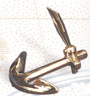 HighShine Brass Anchor Pen Holder - DRH Nauticals