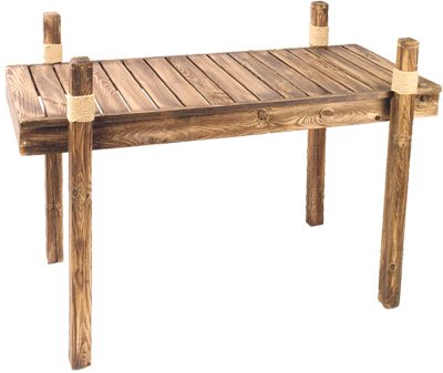 SH Wooden Sofa Table w/Fisherman's Rope - DRH Nauticals