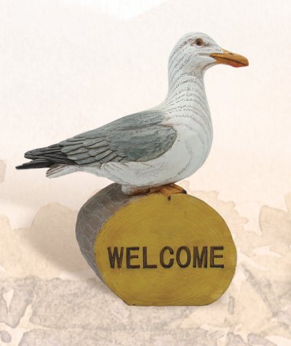 HS Seagull on Welcome Log Nautical Decoration - DRH Nauticals