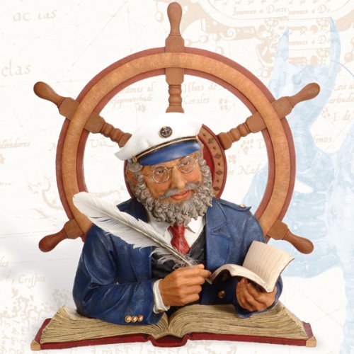 HS Captain & Ship Wheel Nautical Wall Plaque Decoration - DRH Nauticals