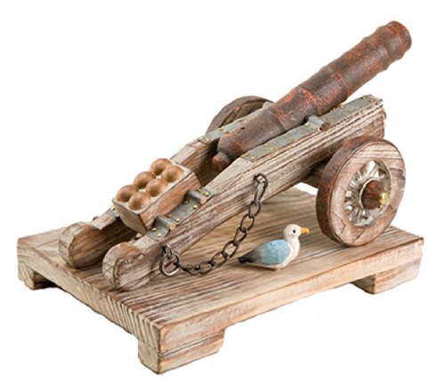 HS Wooden Cannon Nautical Pirate Decoration