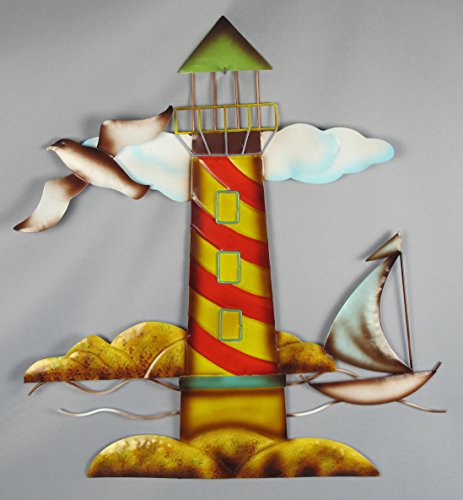 SH Metal Lighthouse Nautical Wall Sculpture - DRH Nauticals