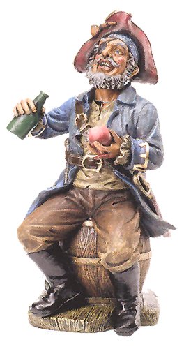HS Pirate Drinking Rum Nautical Figurine/Statue - DRH Nauticals
